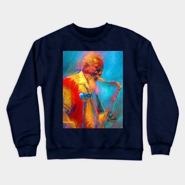 Pharoah Sanders Crewneck Sweatshirt by IconsPopArt